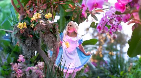Alice wondering through a wondrous botanical experience at Royal Botanical Gardens