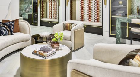 Modern interior design of a living room